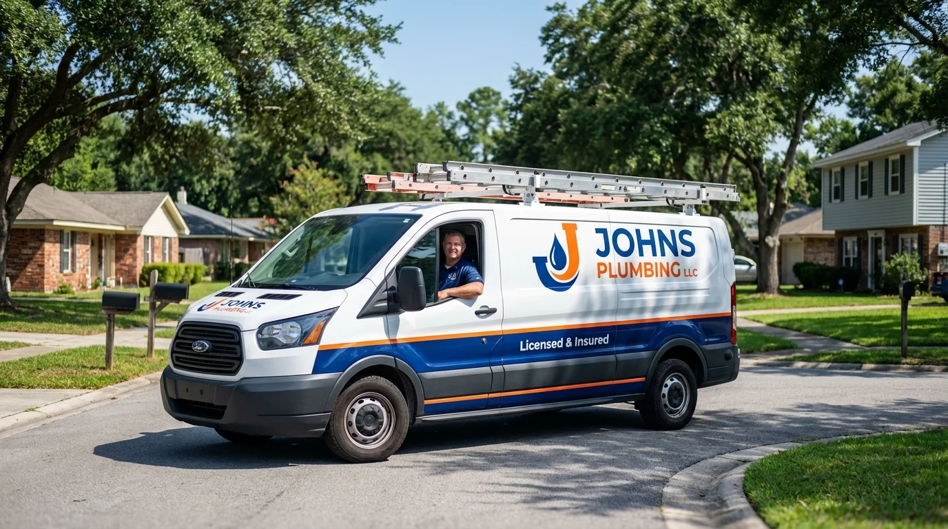 Johns Plumbing LLC service van in Mount Vernon, KY